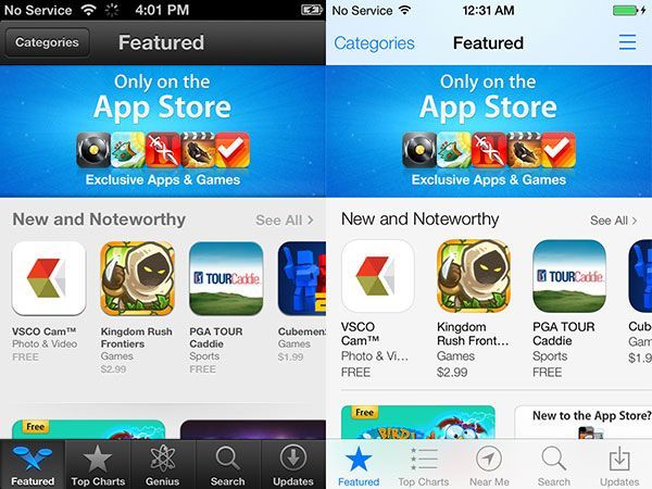 iOS 6 versus iOS 7 iPhone 1 iOS 6 versus iOS 7 iPhone 1